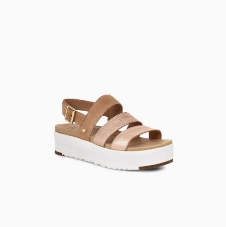 UGG Braelynn Metallic - Sandaler Dame - Rosa Gull (NO-U856)